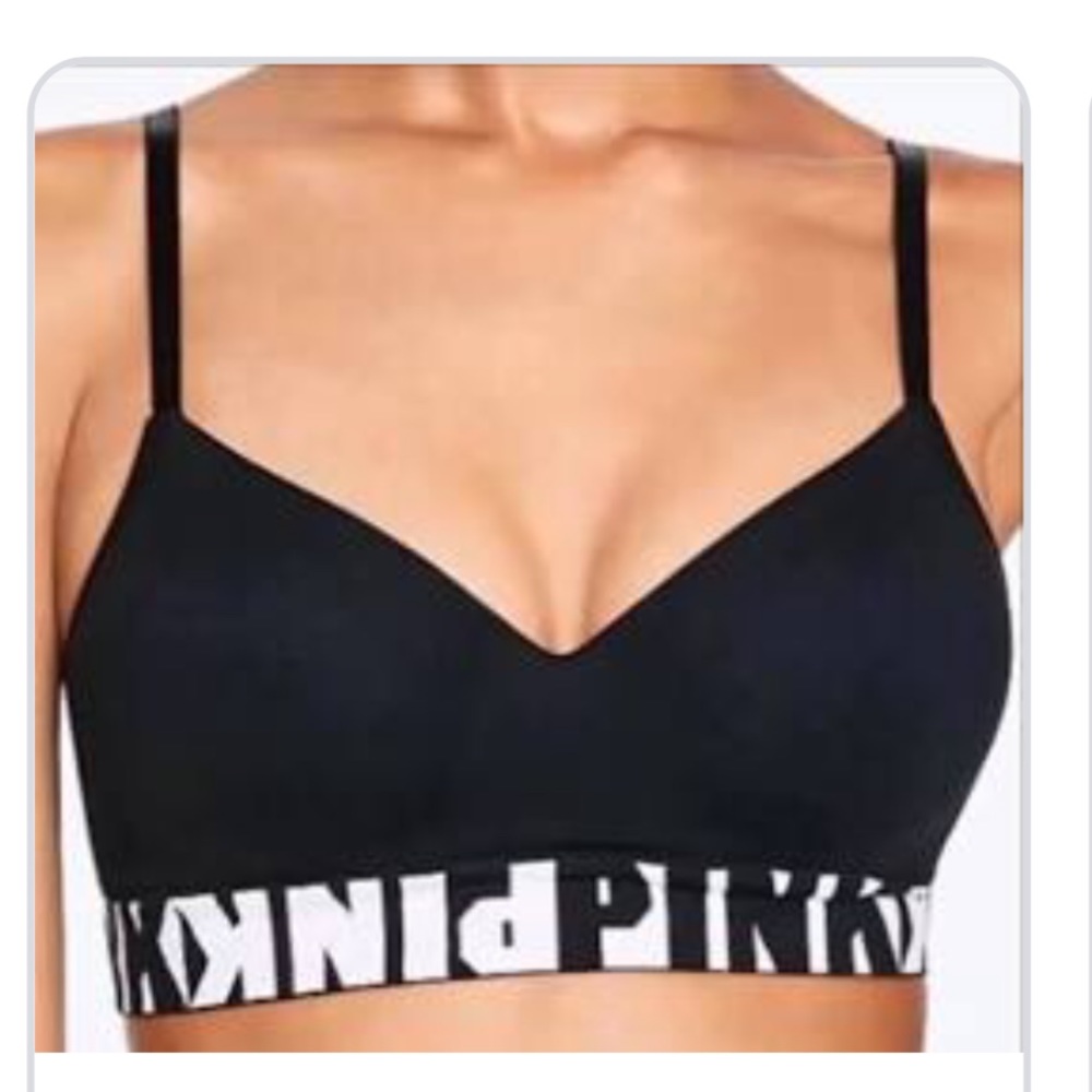 Pink Black Sports Bra